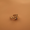 Fashion Copper Gold Plated Mesh Geometric Chain Adjustable Ring