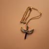 18k Gold Plated Dainty Gold Choker Arrow Bar Layering Long Necklace