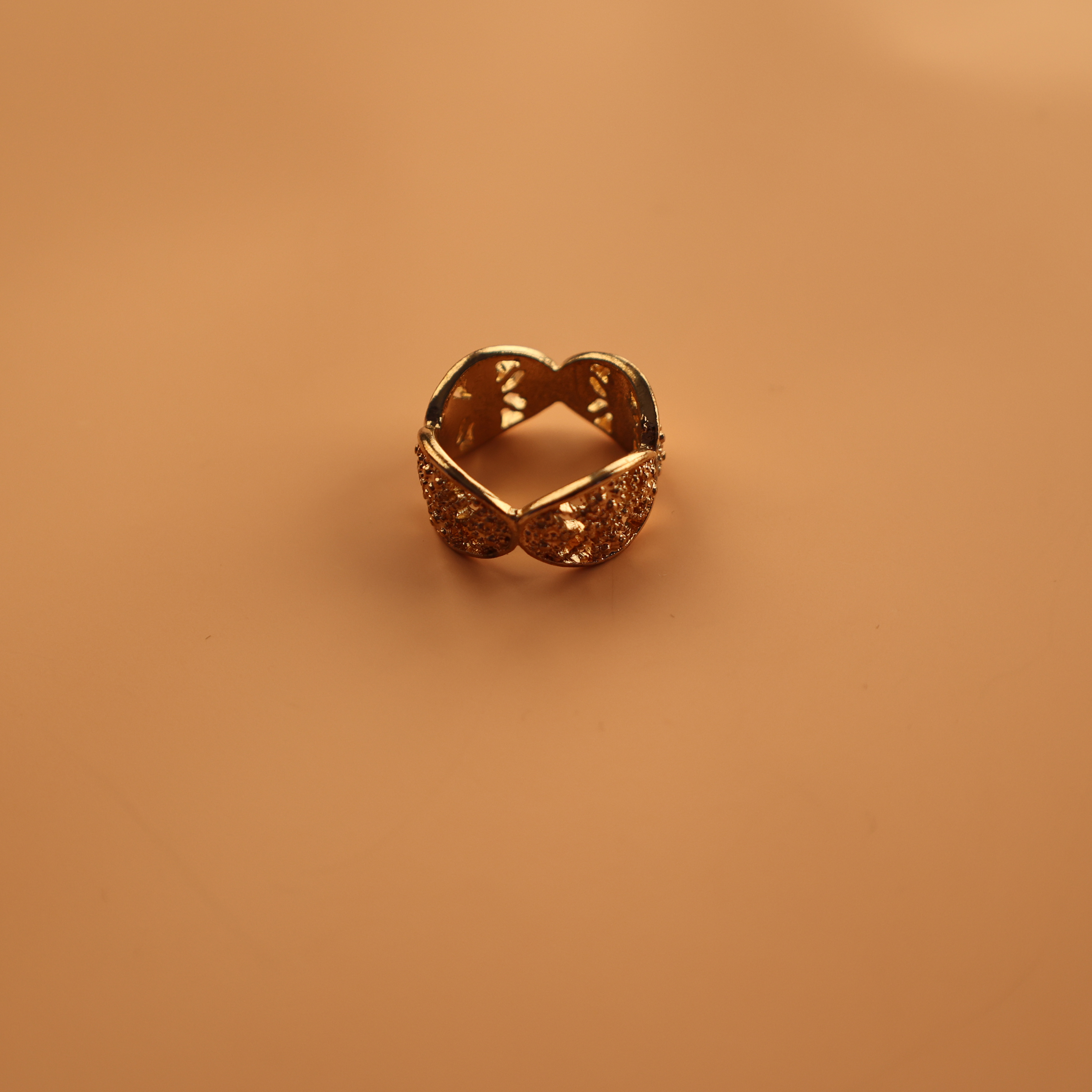 Lion Design Fashion Jewelry Ring Made of Brass Gold Plated