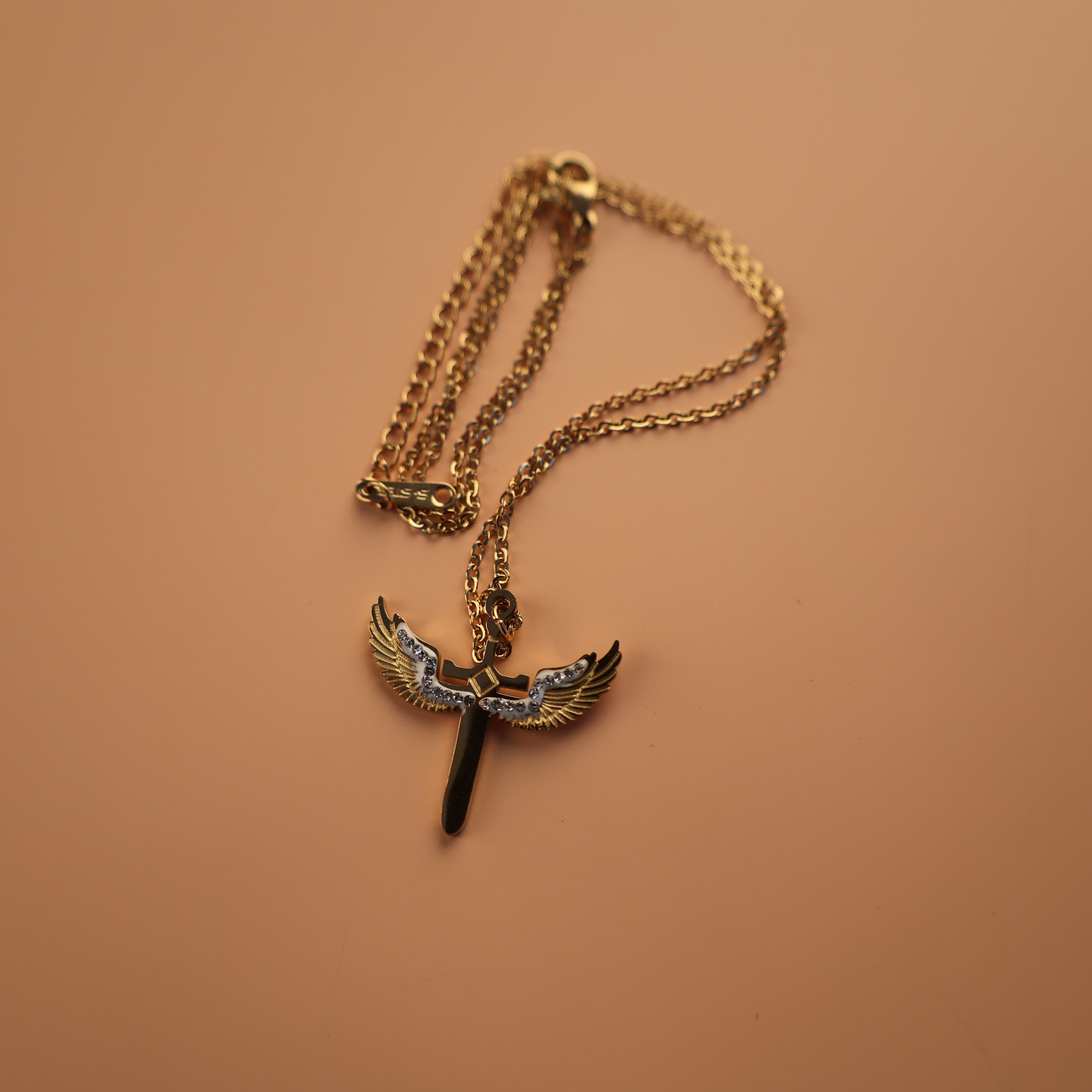 18k Gold Plated Dainty Gold Choker Arrow Bar Layering Long Necklace