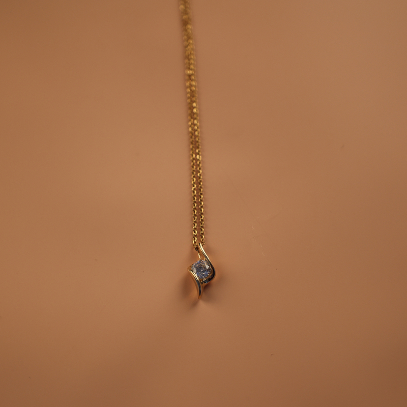 14K 18K Gold Custom Gemstone Pendant & Charms Necklace