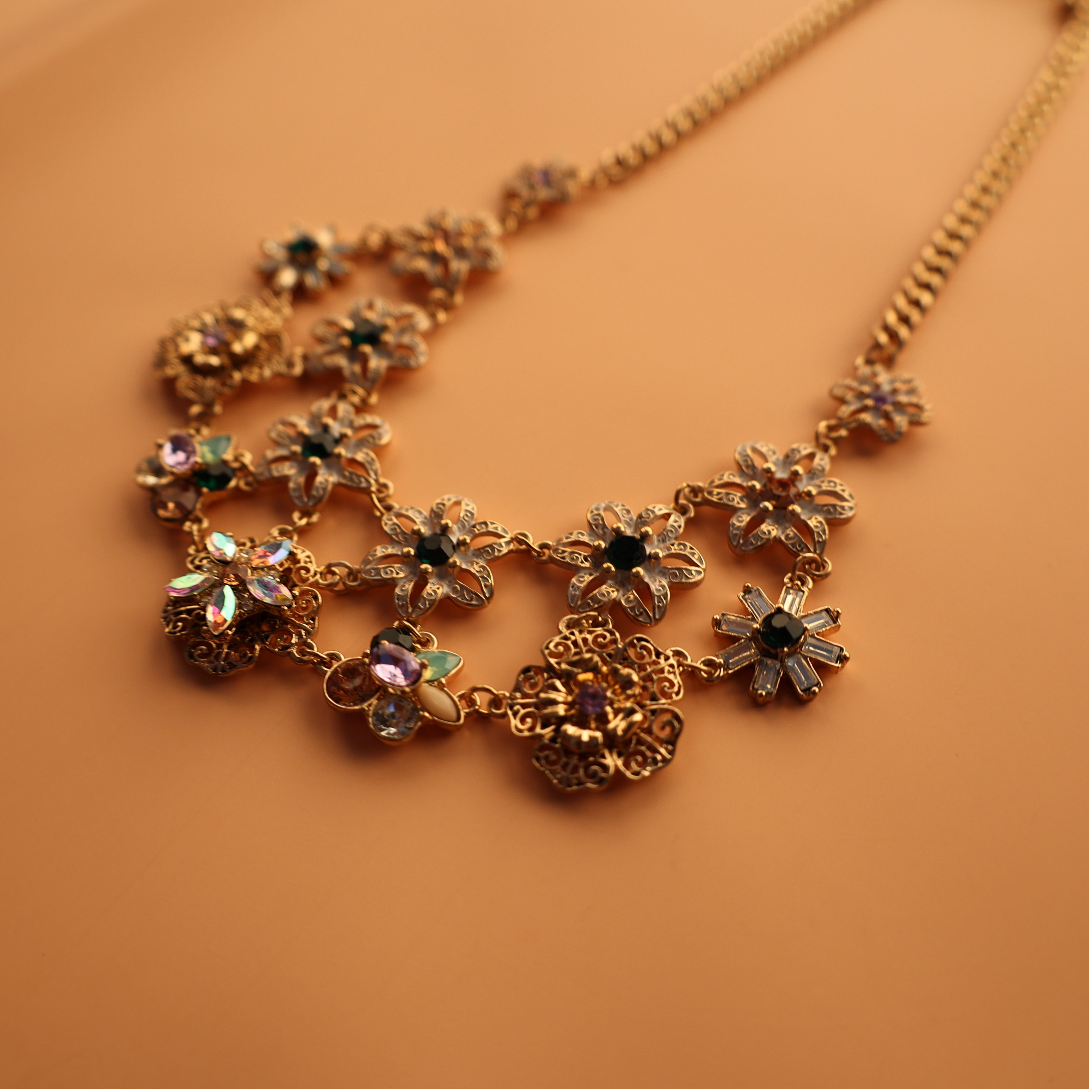 Gold Plated Fashion Jewelry Alloy Statement Women Necklace