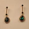 925 Silver Jewelry Dangle Earrings with Gold Plated