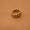 Elegant Copper with 18K Gold Plating Ring CZ Women Heart Ring