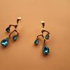 Blue Zircon,sapphire fashion Design Earrings 