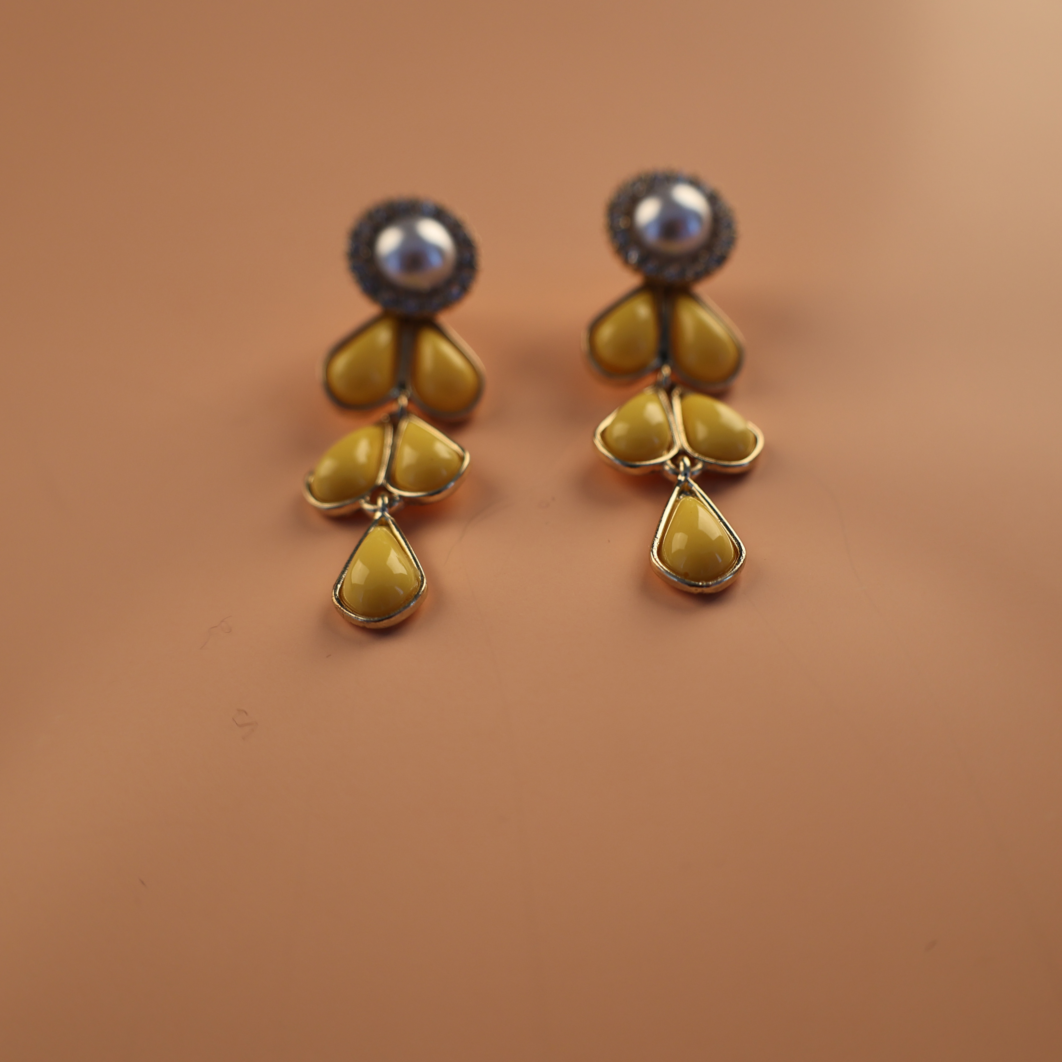 Luxury Jewelry Full Zircon Copper Plate Gold Square Hoop Earrings