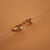 18K Gold Plated Croissant Rings Stainless Steel Rings for Women